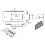  Vayer Tucana Umywalka wpuszczana w blat prawa z otworem na baterię 95,5x50,5 cm biała 095.050.012.3-1.0.1.X.X