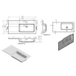  Vayer Tucana Umywalka wpuszczana w blat prawa z otworem na baterię 105,5x50,5 cm biała 105.050.012.3-1.0.1.X.X