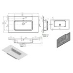  Vayer Tucana Umywalka wpuszczana w blat z otworem na baterię 95,5x50,5 cm biała 095.050.012.3-1.0.1.X.X