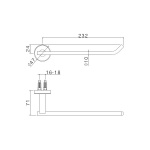 Vema Tiber Steel Wieszak na ręcznik ring Stal nierdzewna V17315