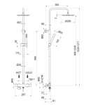 Vema Tiber Steel Zestaw prysznicowy termostatyczny stal nierdzewna V08233