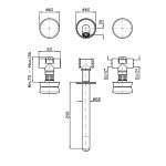 Zucchetti Sablier Bateria umywalkowa podtynkowa element zewnętrzny brushed stainless steel ZSL5781.X